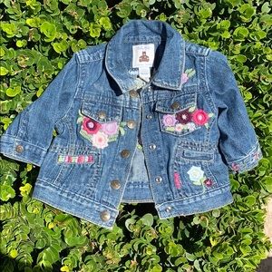 Used Gap Denim Embroidered Jacket